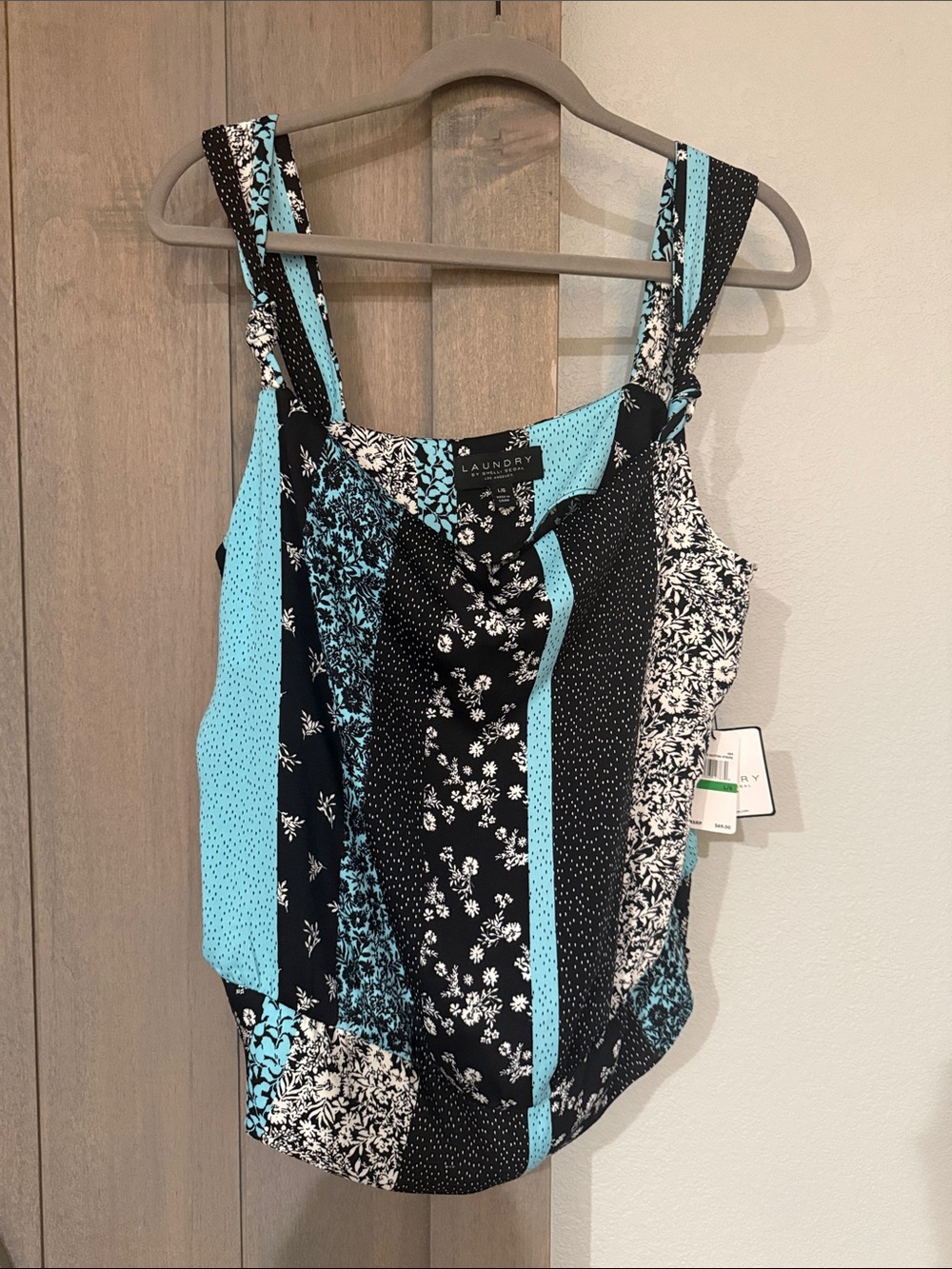 NWT Laundry by Shelli Segal print blouse tank